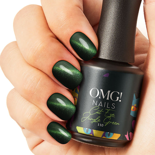 Gel-Nagellack „Cat Eye Jungle Green“