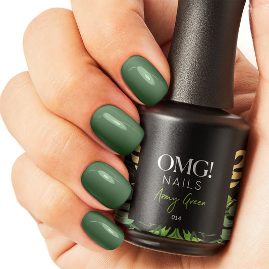 014 Army Green Gel Polish
