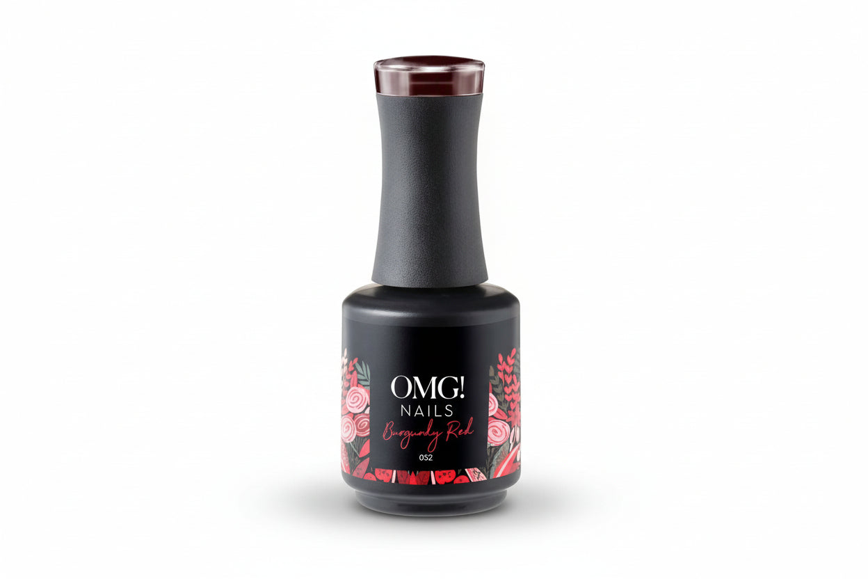 Burgundy Red Gellak - OMG! Nails