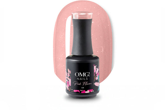 Gel-Nagellack mit rosa Blumen