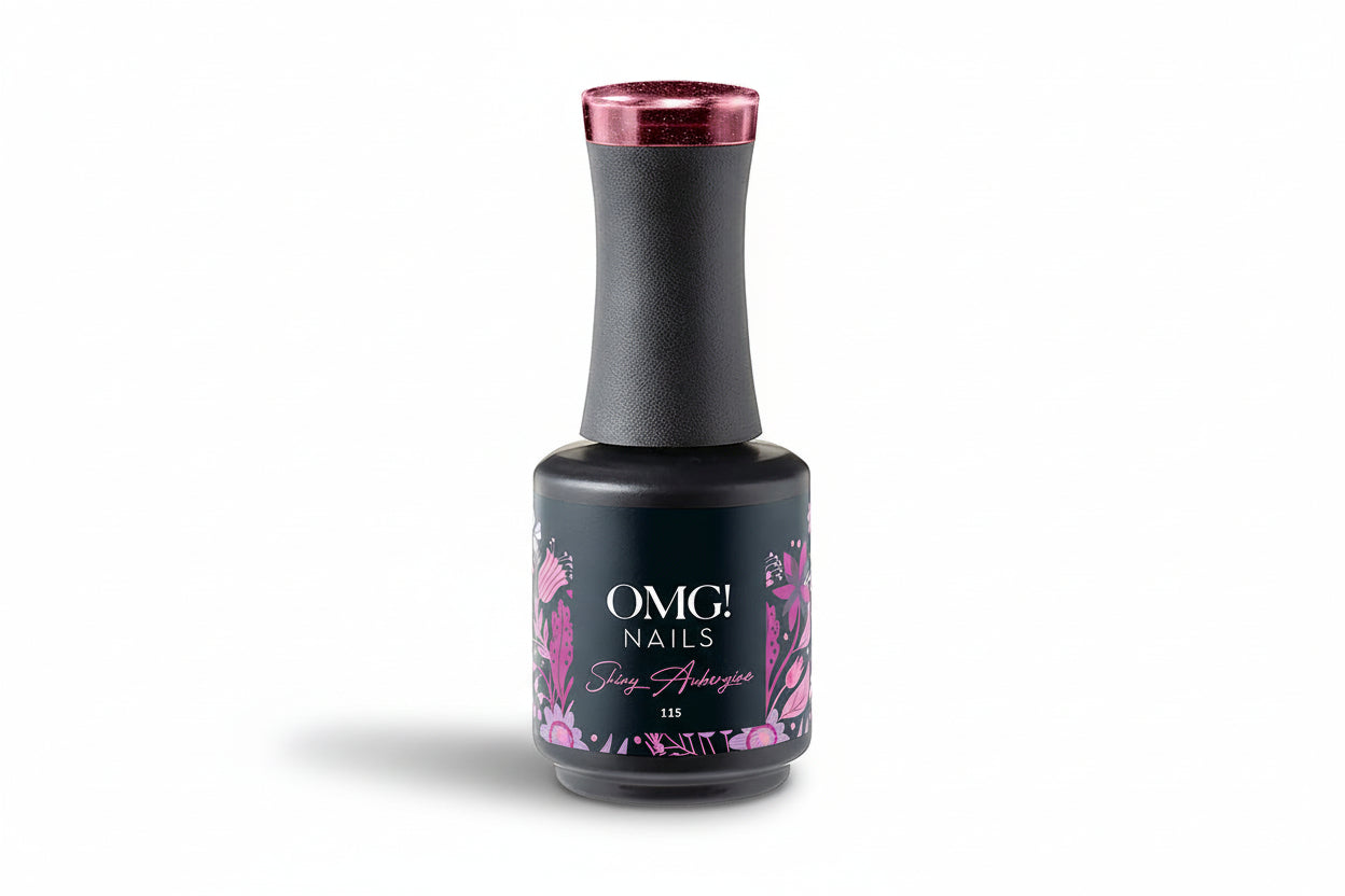 Glänzender Aubergine-Gel-Nagellack