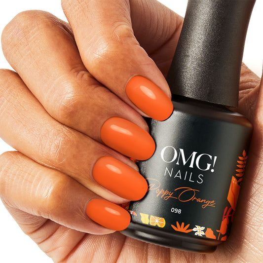 Gel-Nagellack in Mohn-Orange