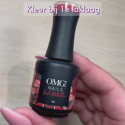 Roter Metallic-Gel-Nagellack