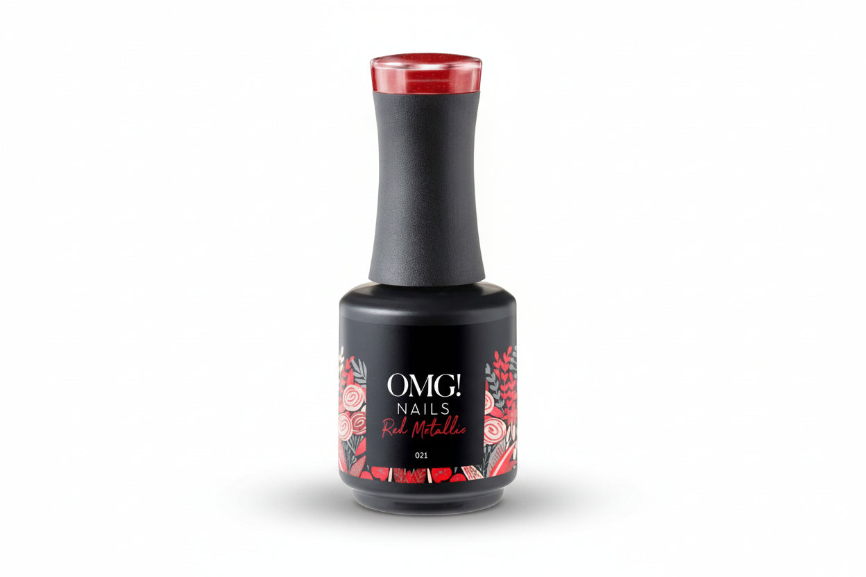 Red Metallic Gellak - OMG! Nails