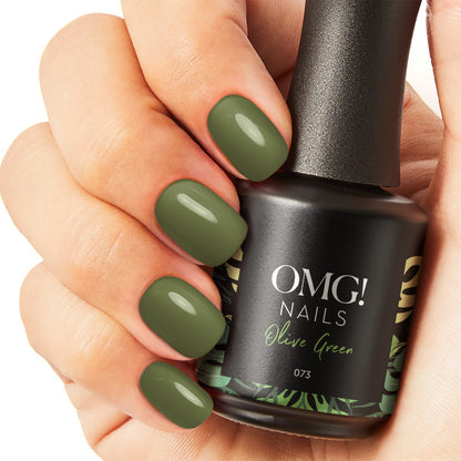 Olivgrüner Gel-Nagellack